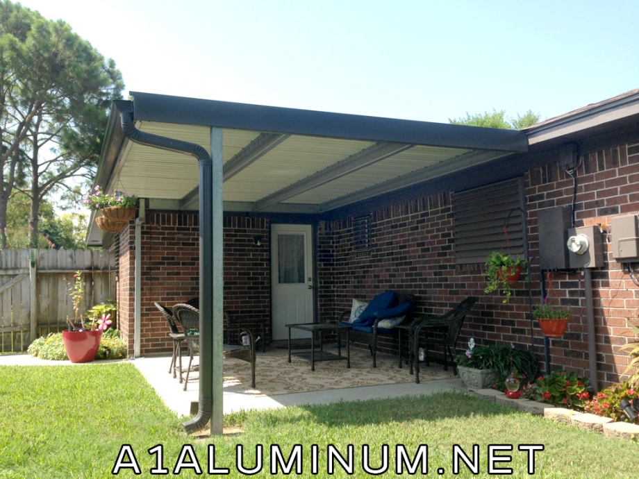 Steel Patio Cover With Offset Post To, Steel Patio Covers